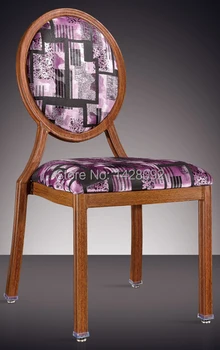 

round back woodgrain aluminum banquet chair LQ-L7815