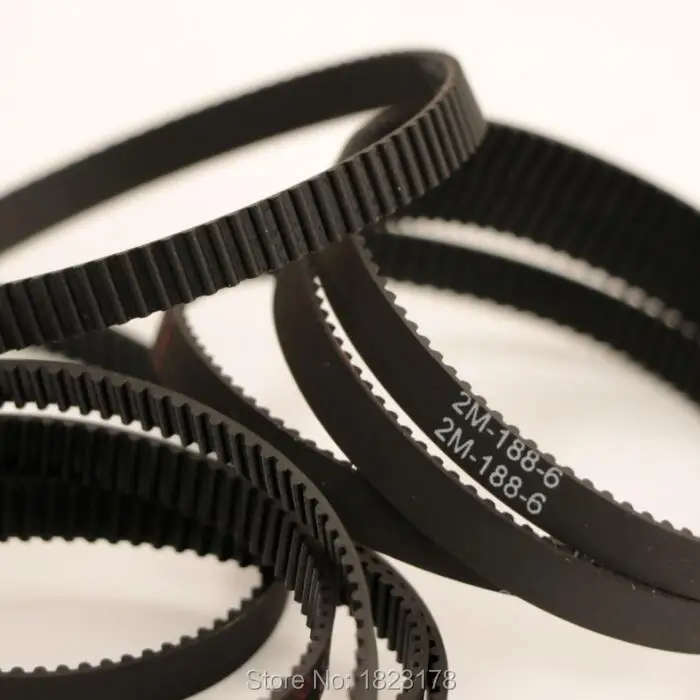 

10pcs GT2 188 closed loop rubber 2GT timing belt Teeth 94 Length 188mm width 6mm for 3D printer