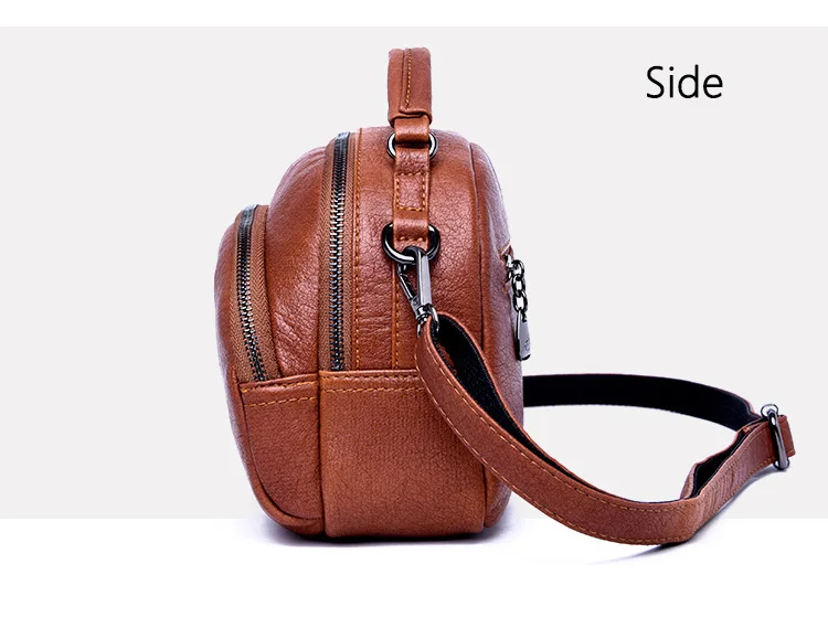 Новая женская кожаная сумка из воловьей кожи, женские сумки через плечо, роскошная брендовая сумка через плечо, красная сумка-мессенджер, коричневая сумка-тоут