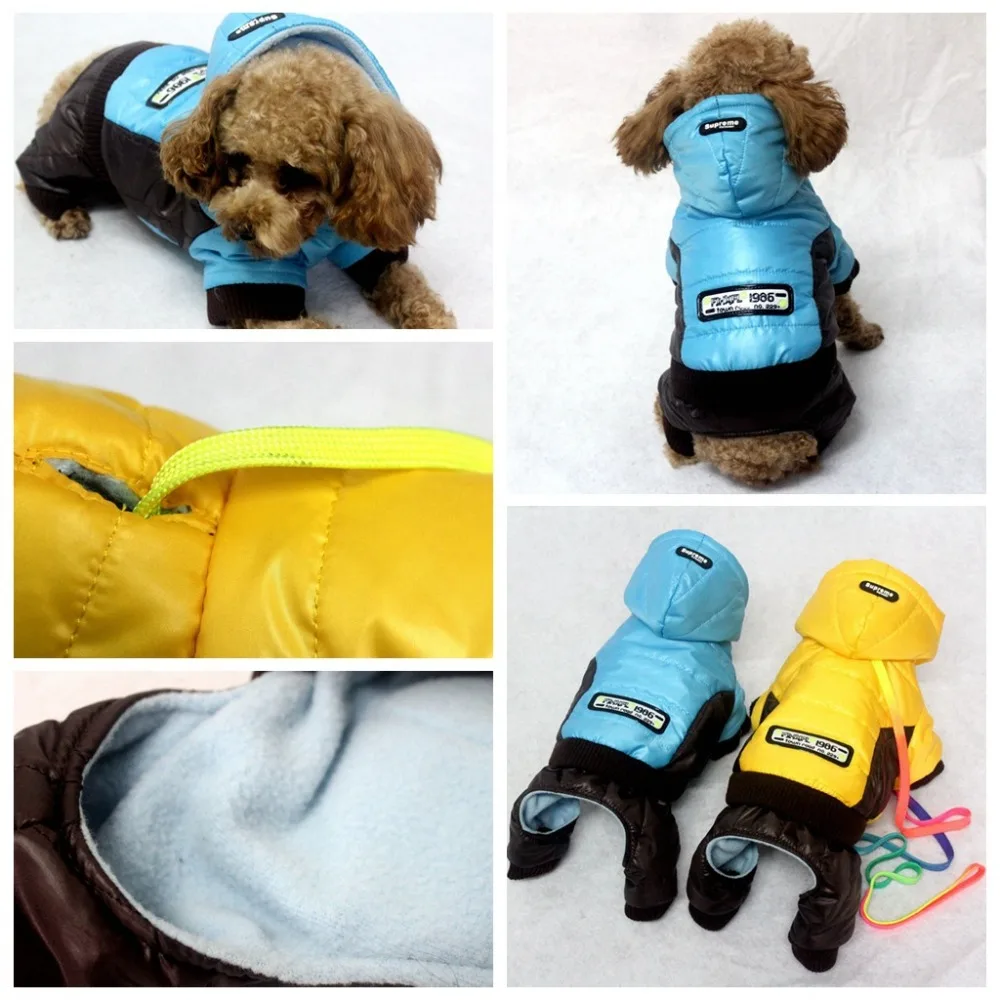 Gomaomi Одежда для собак пуховое пальто Зимняя теплая толстовка с капюшоном верхняя одежда для собак костюм