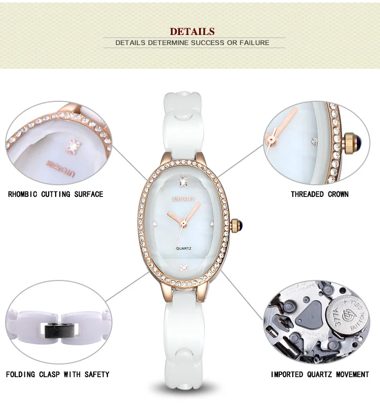 de Luxo Cristal Strass Senhoras Relógio de