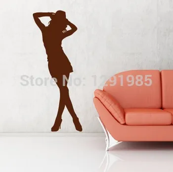

Free Shipping urban fashion beautiful girl FASHION NEW Sexy Lady women home stickers wall decor decals murals art Vinyl