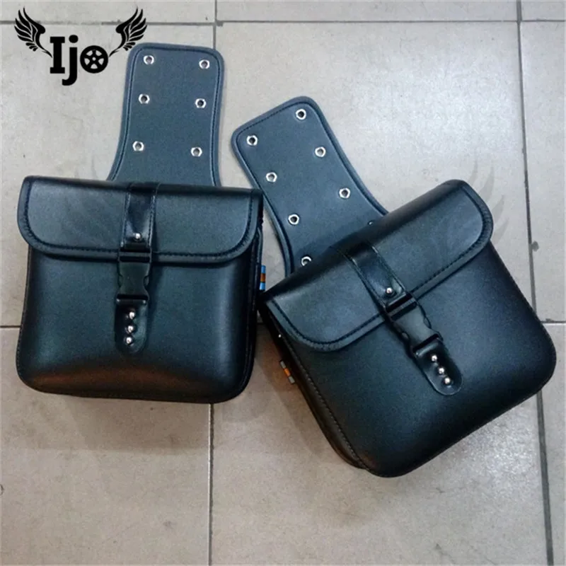 

motorcycle saddle bag High-quality leather universal for kawasaki honda suzuki yamaha Dirtbike side bag Refit Motorcycle Bag