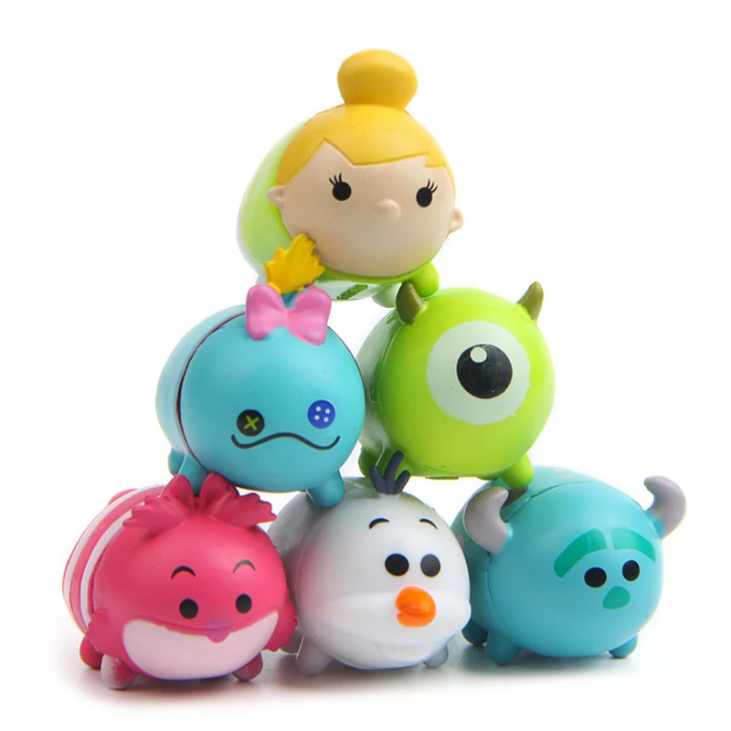 

6 PCS/Set Tsum Tsum Mini Flower Fairy and Stitch PVC Fashion Dolls Collection Model Toy For Kids Gift