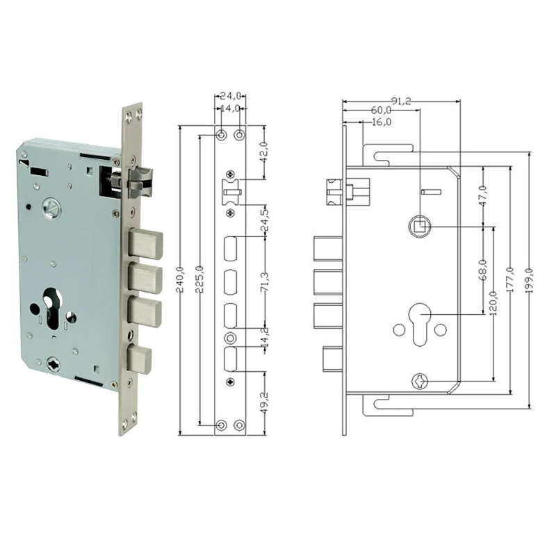 2018Biometric Electronic Smart Door Lock Fingerprint+4 Cards+2 Mechanical Keys Keyless Code Lock Smart Entry Office Home L18019F