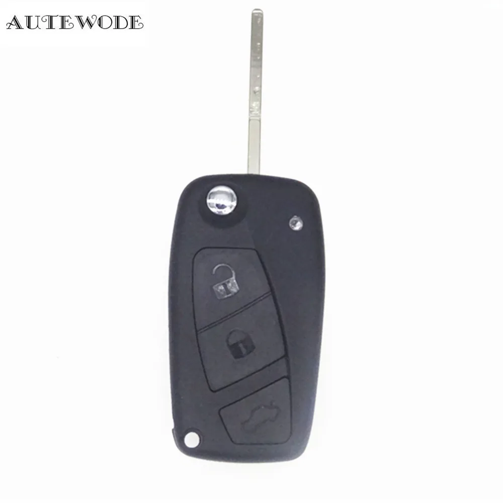 

AUTEWODE New 3 buttons Remote Key Shell fit for FIAT Punto Ducato Panda Flip Case car key shell keyless 1pc