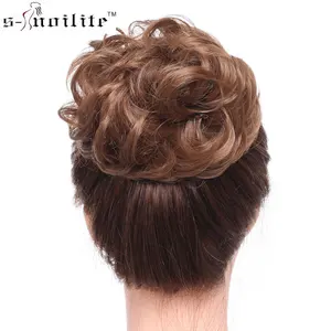 S-noilite, синтетические шиньоны для волос, эластичная резинка для волос, лента для наращивания, конский хвост, заколки для волос, пряди, шиньоны, булочки для пончиков - изображение