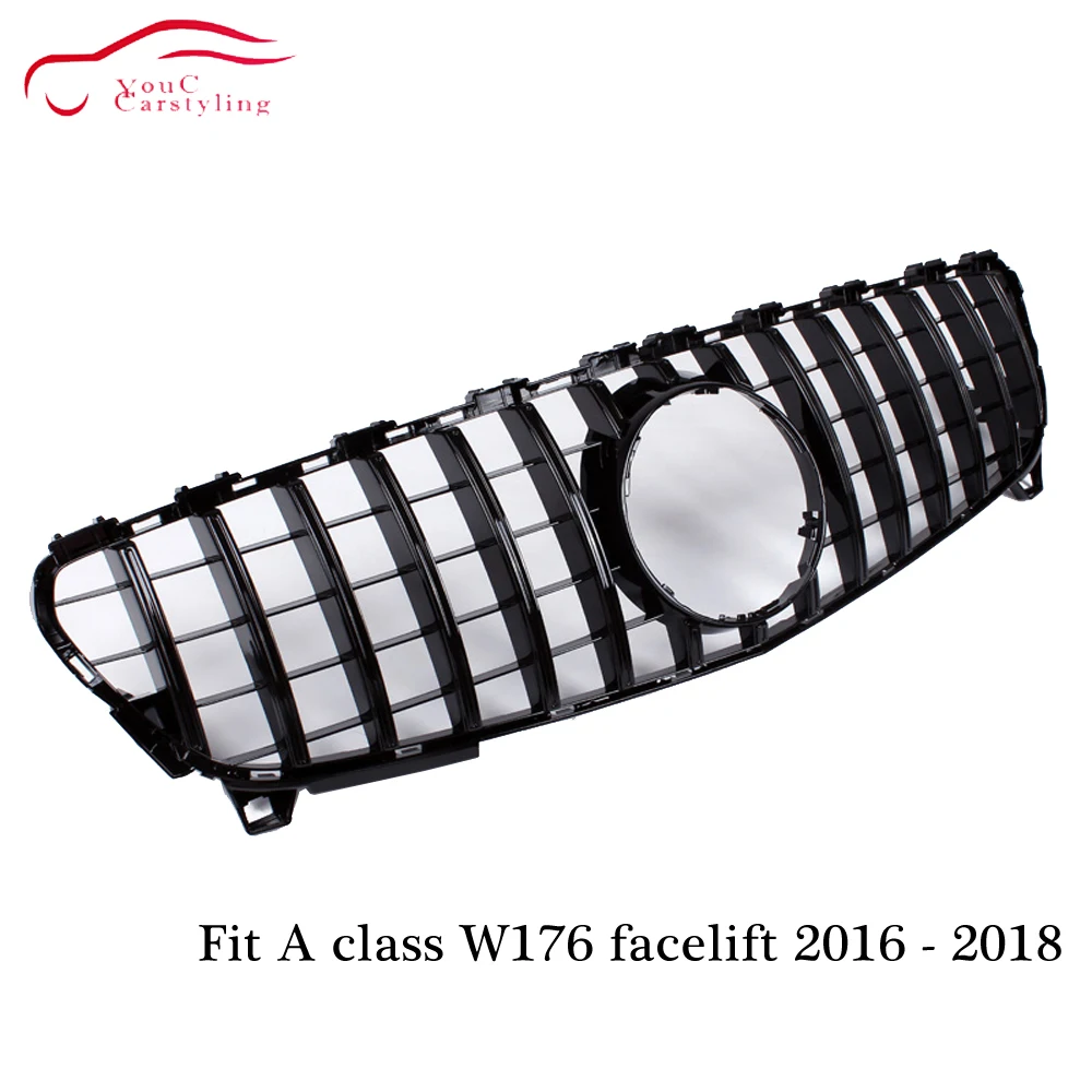 W176 GT решетка передний бампер R гриль для Mercedes A класса facelift 2016 2017 2018 A180 A200 A250 A45 AMG GTR