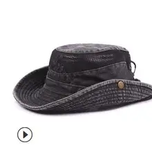 50 шт./лот FedEx быстро Мужская Повседневная сетки ведро шляпа мужской лоскутное купол ведро для взрослых рыбалка Пеший Туризм Повседневная шапка