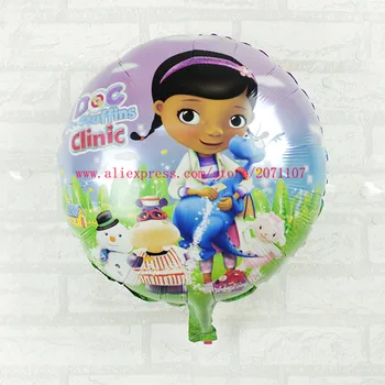 

Lucky 10pcs/lot 45*45cm Little Doctor Balloon Doc McStuffins Foil Balloons For Baby Party Decoration Toys Cartoon Helium Globos