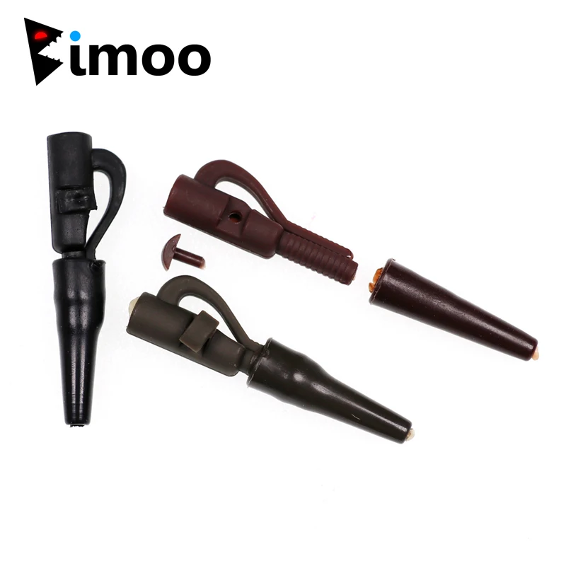 Bimoo 10 комплектов безопасных свинцовых и задних резиновых зажимов для ловли карпа