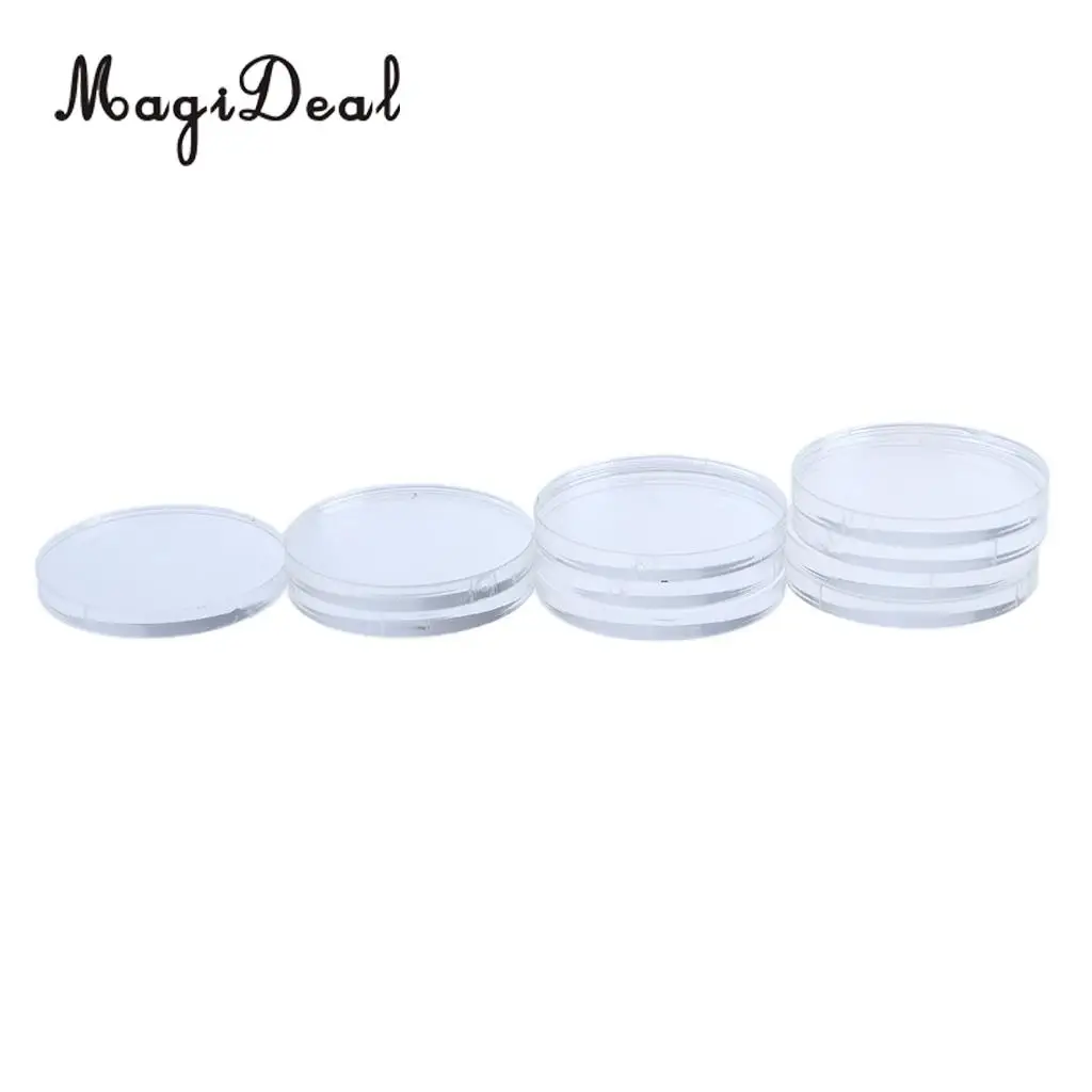 10pcs Action Figure Display Stands Clear Miniature Base Wargame Table Game