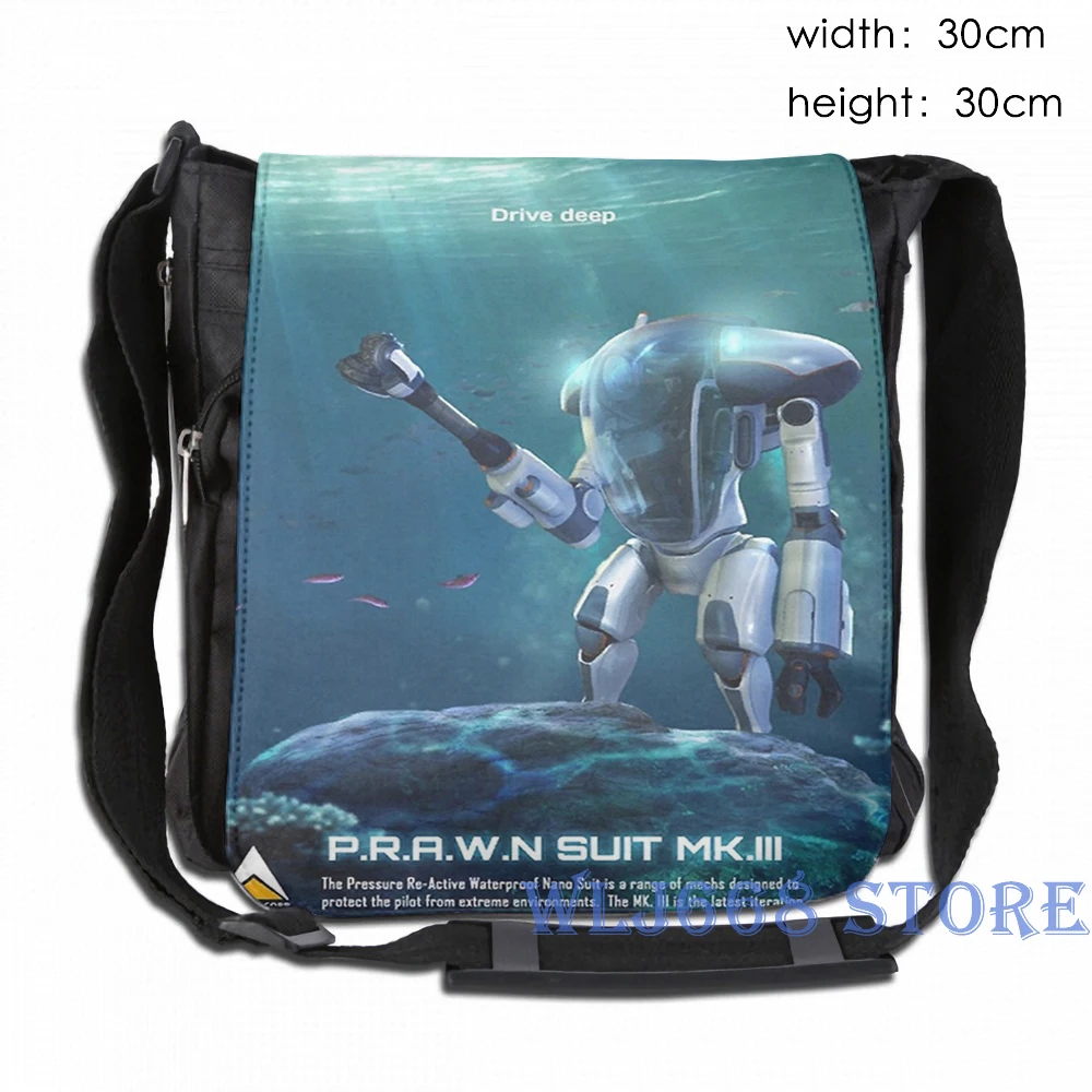 Забавные Наплечные сумки с графическим принтом, женский костюм Subnautica-PRAWN(морской), рюкзак на одно плечо, дорожная мужская сумка для спортзала