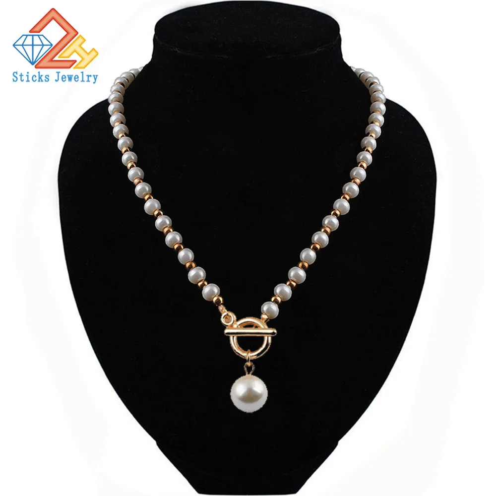 Charm Necklace Promotional Items Fashion Imitation Pearl ...