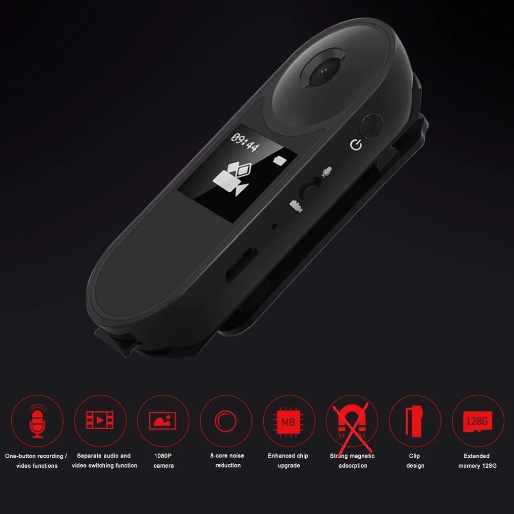 

Professional Mini Camera Camcorder Recording Pen Dictaphone 1080P Full HD DVR Voice Video Recorder Camera Support 128G TF Card