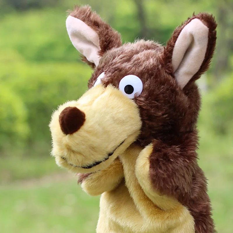 

Animal Hand Puppet Peluche Stuffed Plush Toys Wolf Puppets Doll Educational Toys Kids Gift