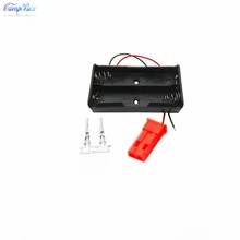 50Pcs 2×18650 Battery Case Holder Socket Wire Junction Box With 15cm Wires, JST 2.54 Male Header and Crimps