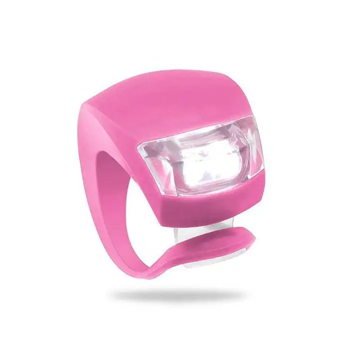 Discount 1PCS Silicone Bike Bicycle Light Waterproof LED Flash Safety Warning Lamps Cycling Front Rear Rail Light Cycling Flashlight 2