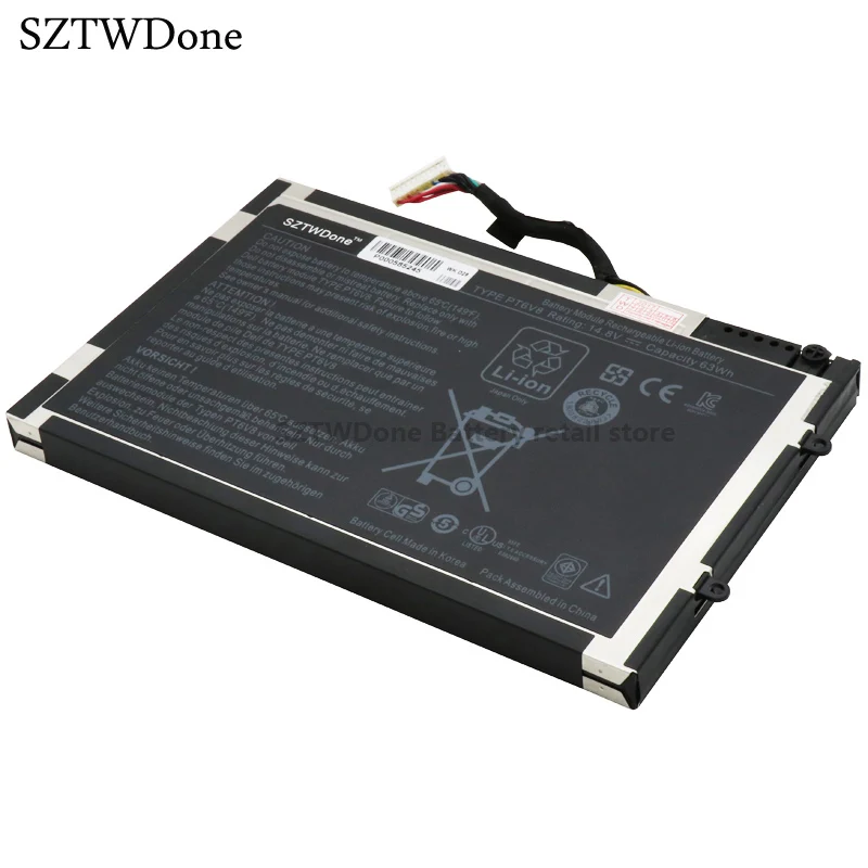 SZTWDONE Новый PT6V8 Аккумулятор для ноутбука DELL Alienware M11x R1 R2 R3 M14x P06T P18G T7YJ DKK25 8P6X6 0PT6V8