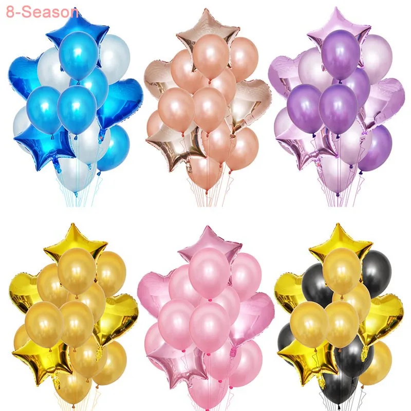

8-Season 14pcs Wedding Love Balloons Set Valentine Day Decorations Happy Birthday Party Decoration Kids Baloon Balon Balls