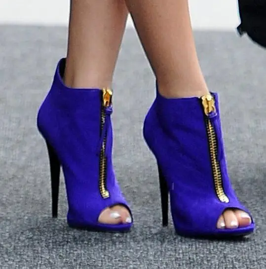 blue short heels