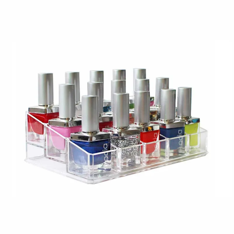 

15 Grid Transparent Lipstick Holder Clear Acrylic Display Stand Cosmetic Storage Box Makeup Organizer Storage Casex Nail Polish
