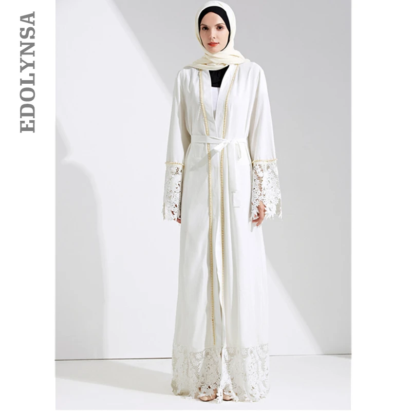 Дубай Абаи мусульманское платье сплошной плюс Размеры халат Вязание Дубай платья абайя Кафтан платья абайя модный бренд мусульманское
