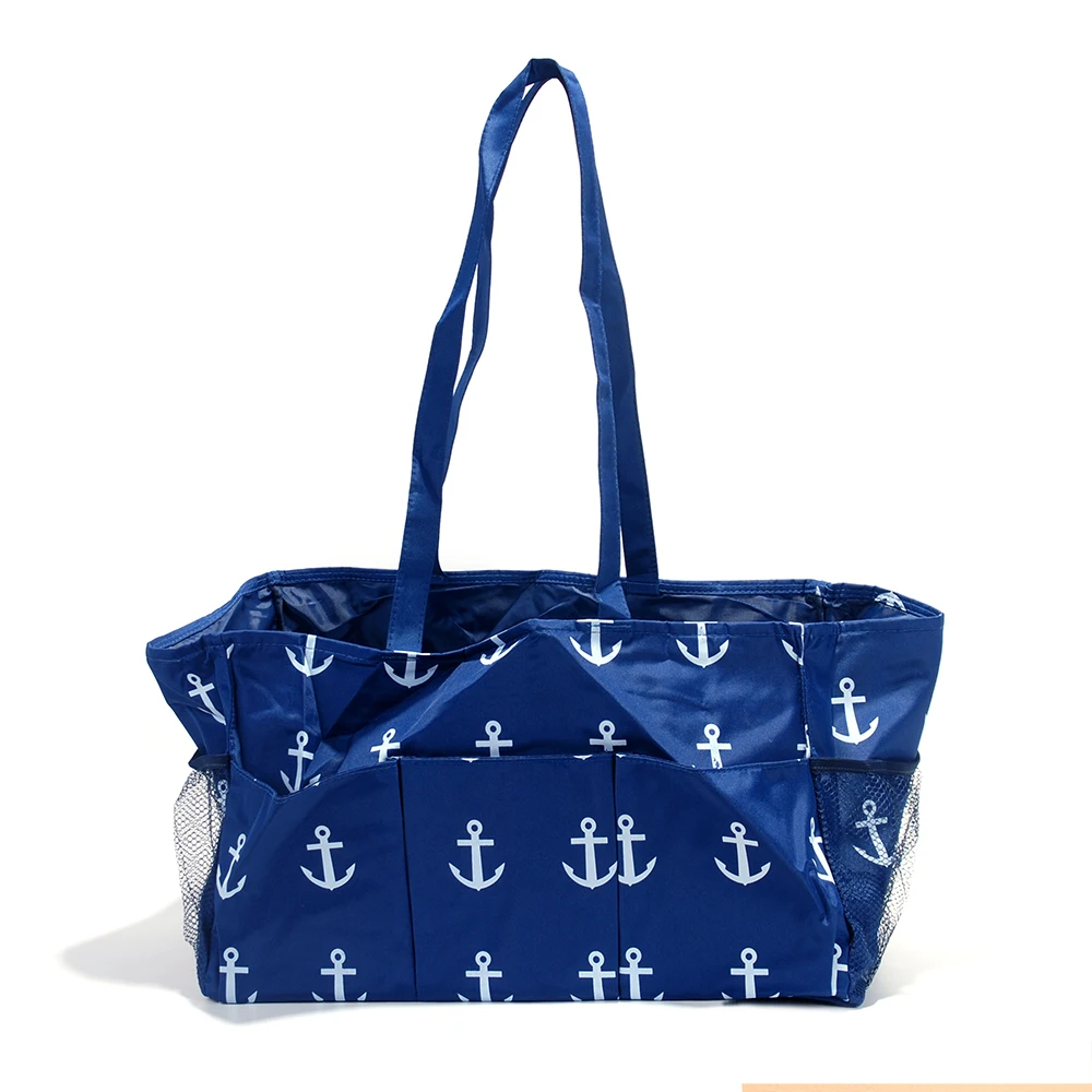 Large Size Anchor Utility Garden Canvas Tote Bag With Outside Multi Pockets Gifts For Gardeners ...