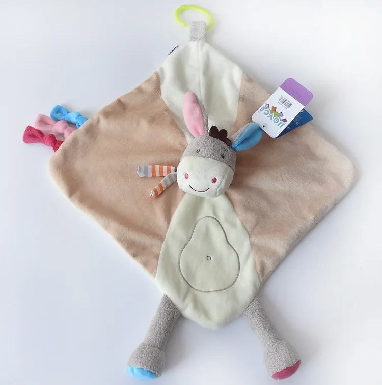 Детские игрушки одеяло носовой платок успокаивающее полотенце защитные одеяла с прорезывателем для сенсорного развития WJ586