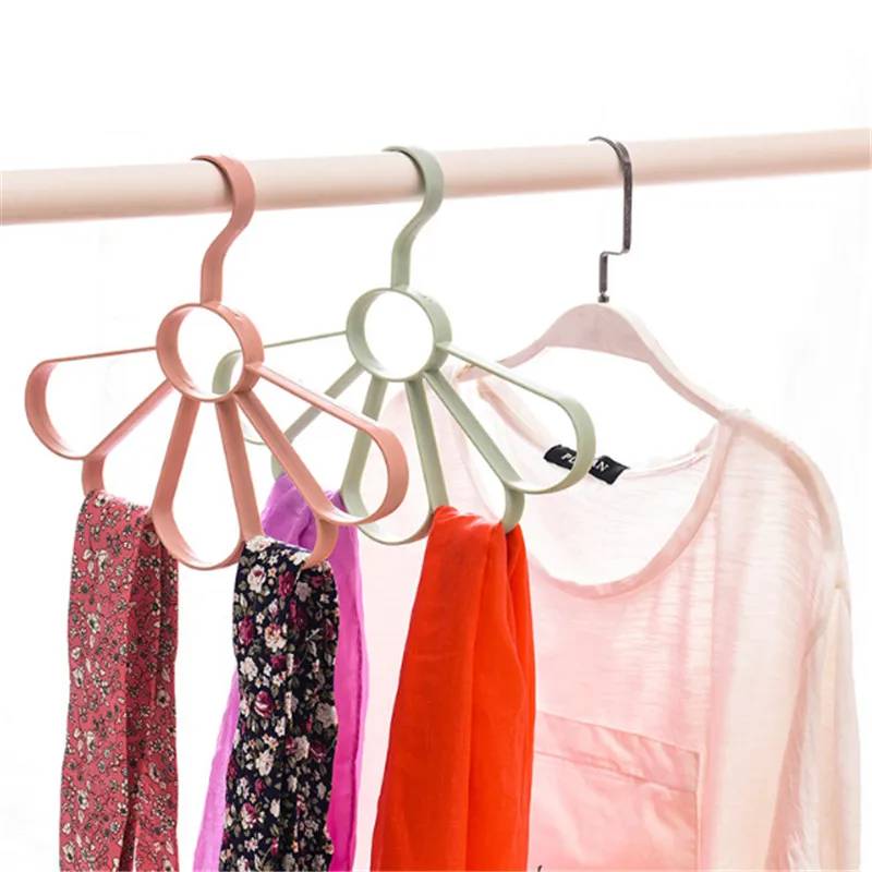 2018 New Plain Wind Tie Scarf Muffler Rack Multifunctional Hanger Fan