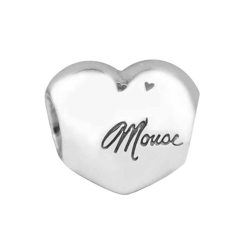 

Beads FOR Jewelry Making DIY Sterling-Silver-Jewelry Minnie Signature Bead Charms Silver 925 Berloque Perles Charm