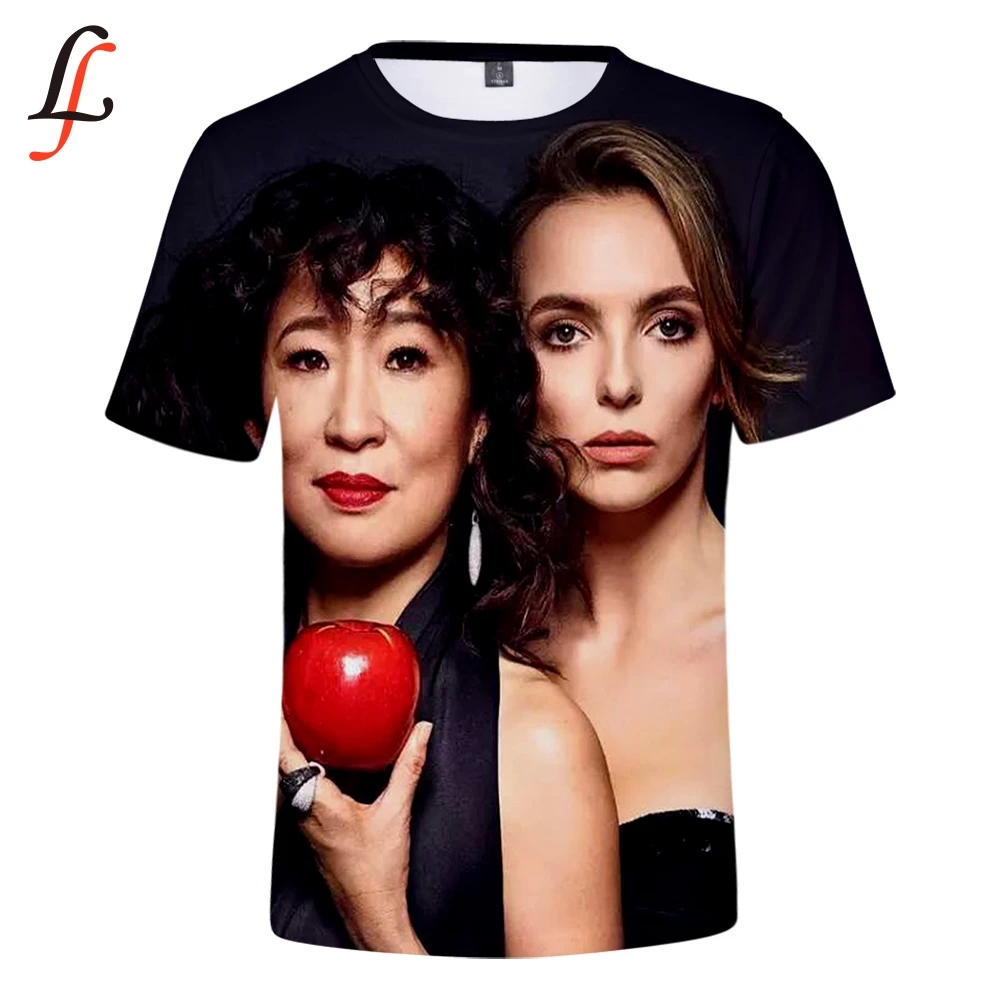 Killing Eve ТВ 3D повседневные футболки женская и мужская летняя одежда K pop Harajuku горячая Распродажа футболка с коротким рукавом плюс размер 4XL Футболка