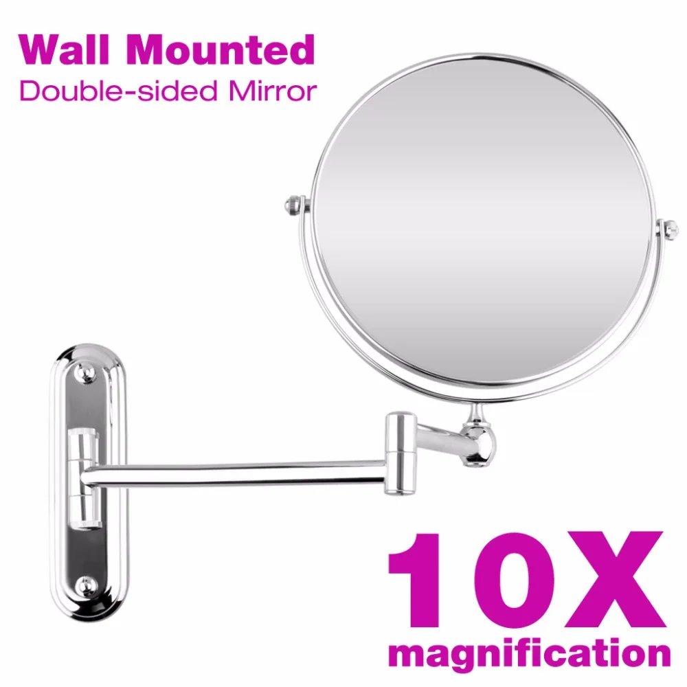 8 inch Wall Mounted Extending Folding Mirror Double Side Cosmetic Make