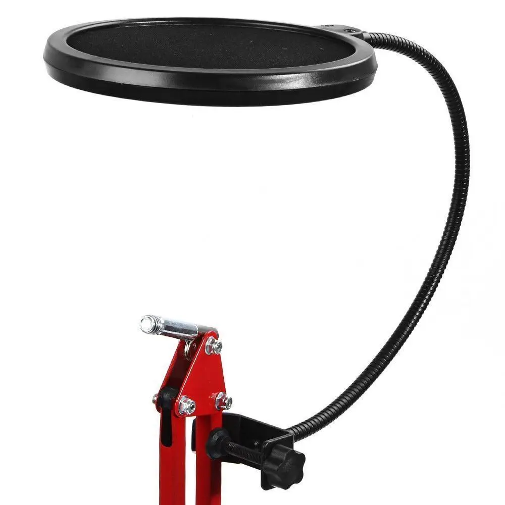 

Professional Clamp On Microphone Pop Filter Bilayer Recording Spray Guard Double Mesh Screen Windscreen Studio SP001