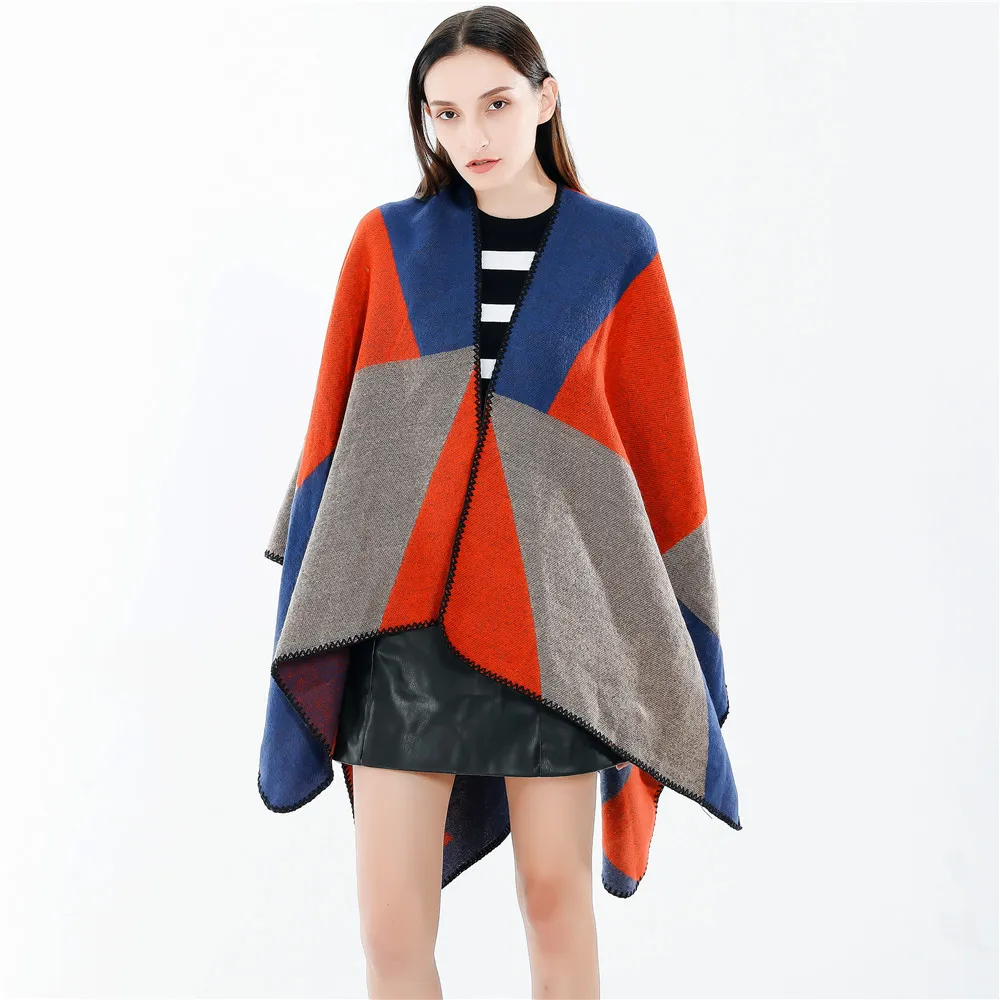 

Women Scarf Winter Women Scarves Long Wrap Shawl Thick Warm Cotton Cashmere Wool Poncho Solid Women's Scarf Cape Hot Sale