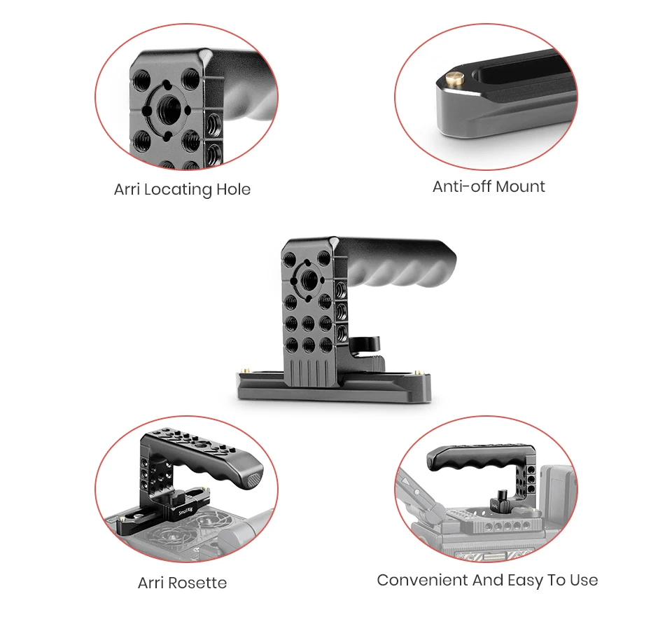 SmallRig верхняя ручка для камеры Сырная ручка с рельсами Nato и Arri позиционные булавки для красной камеры ручка монтируемая рукоятка-1961