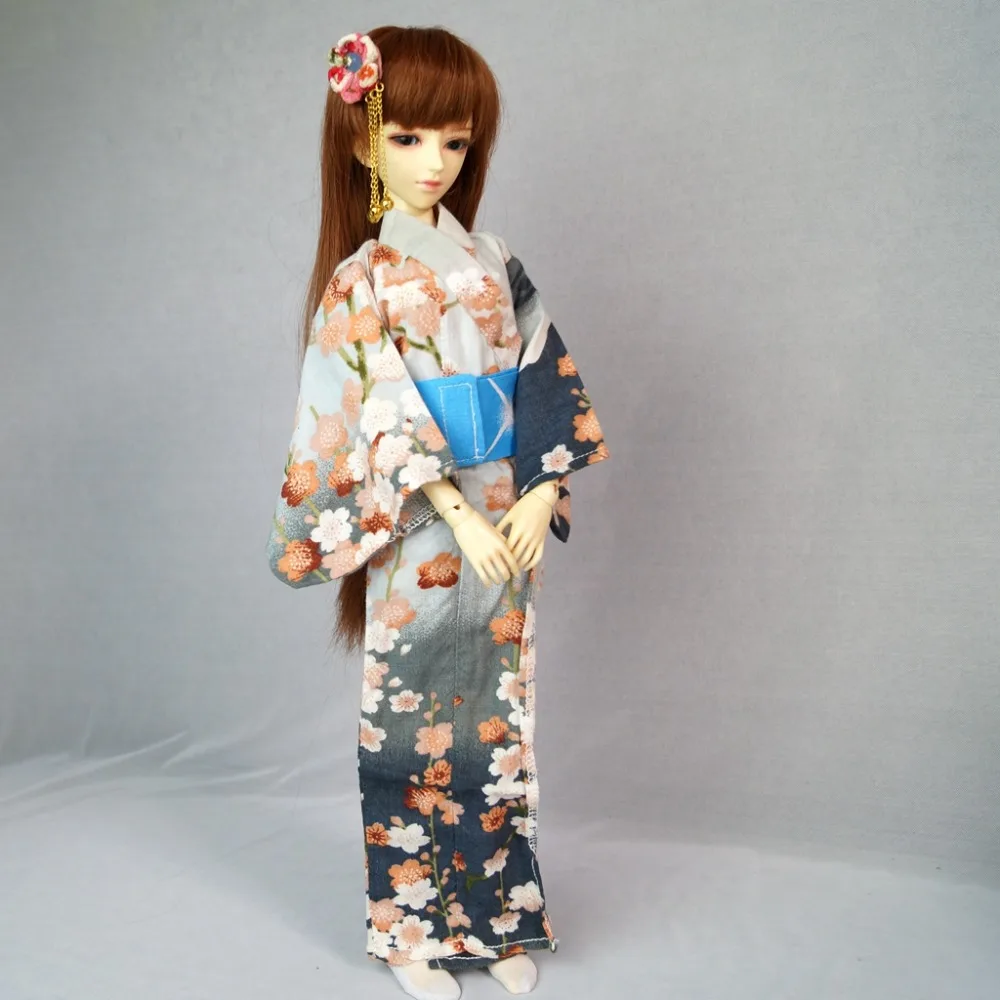 

OOAK Japan Style Sakura Kimono Dress Outfits Clothing For 1/4 17" 44cm Tall Female BJD doll MSD DK DZ AOD DD Doll free shipping