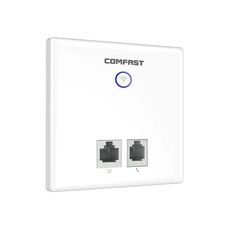 750Mbps Dual Band Wireless in Wall AP for smart Hotel Embedded Access Point AP with RJ11 5