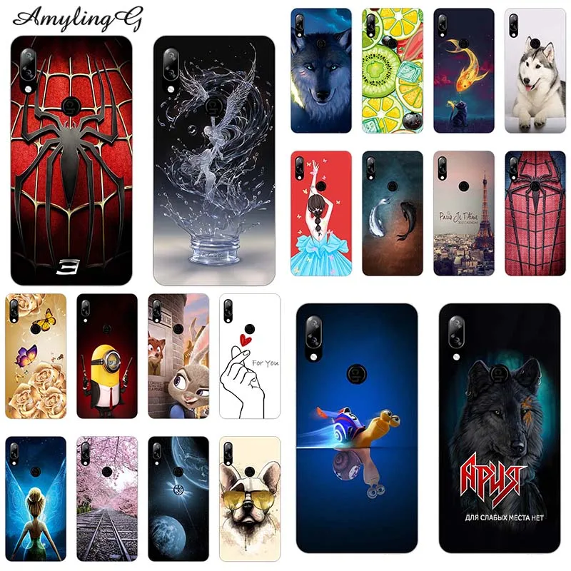 

Soft Phone Case For Doogee Y7 / N10 5.84" Case Print Rose Wolf Patterned Cover Soft Silicone Phone Back Shell Bags Fundas Para