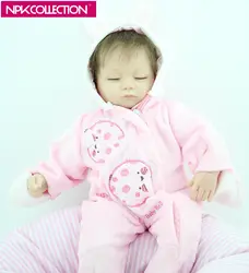 NPK 17 дюймов мягкая Фея винилсиликоновых Reborn Touch для маленьких девочек куклы, как день рождения Рождественский подарок Bebe Boneca развивающие