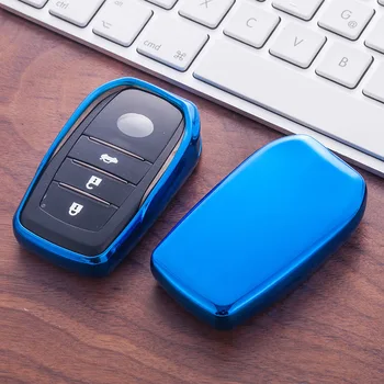 

10pcs Car Styling TPU Key Cover Case For Toyota Chr C-hr RAV4 Land Cruiser 200 Avensis Auris Corolla Prius Key Shell Ring Holder