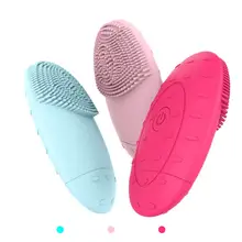 Электрическая мини-Чистящая Щетка массажная машина для ухода за кожей лица водостойкая силиконовая кисть для очистки дица устройств