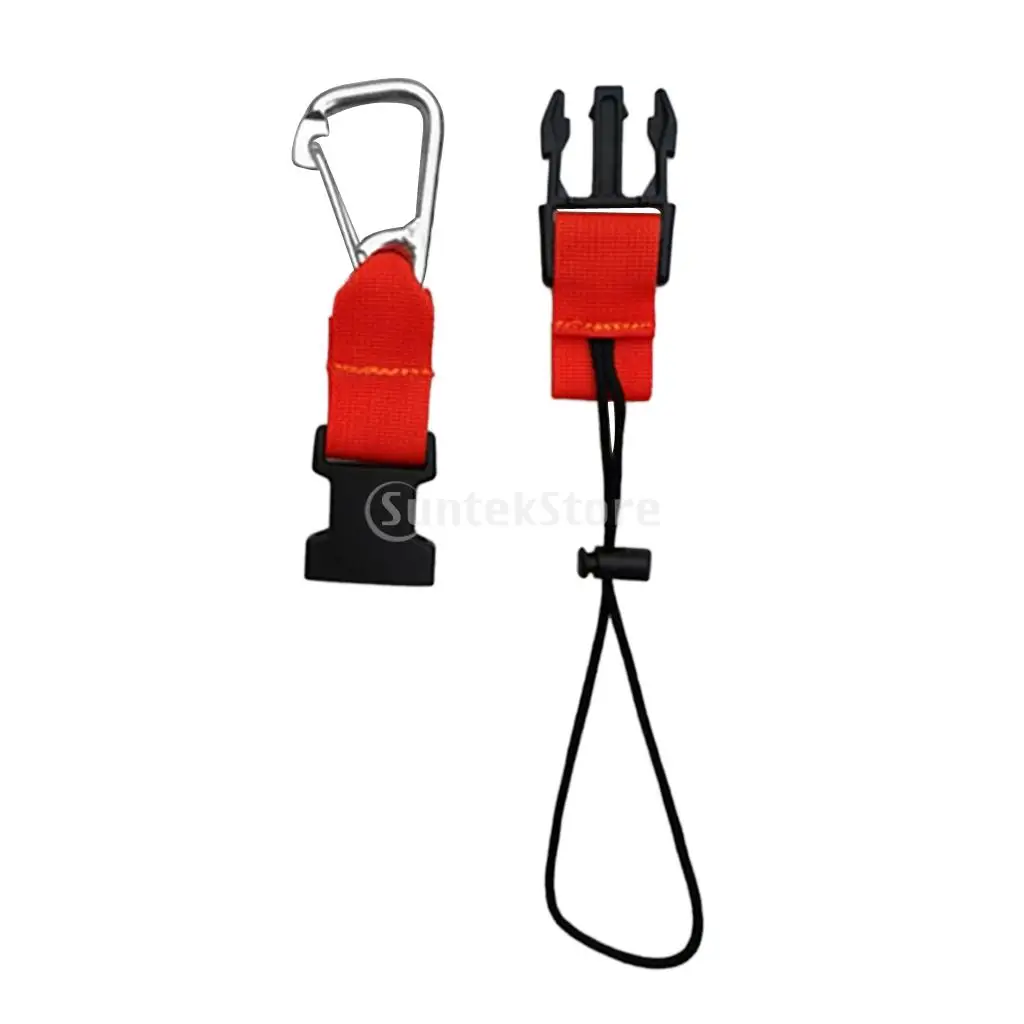 Heavy Duty Scuba Diving Camera Lanyard with Webbing Strap and Quick Release Buckle Underwater Torch Clip Accessories