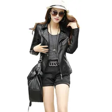Кожаная куртка Женская молния с карманом 5XL плюс Размер pu кожа Авиатор Куртка женская ow0090