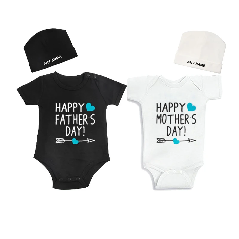 

Culbutomind Happy Fathers Day Print Summer Autumn Cotton Short Sleeve Twins Baby Romper Body Suit Twins Baby Clothing Baby Gift