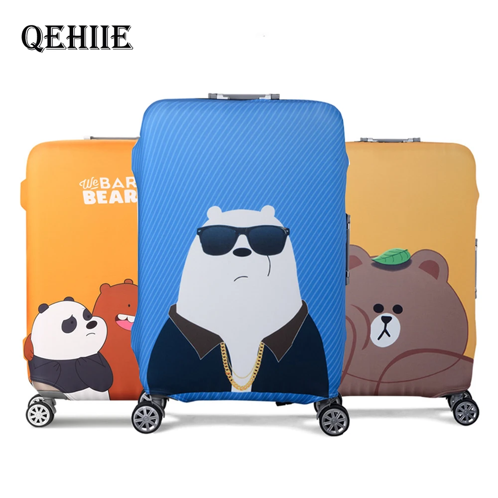 Hot Travel Accessories Stretch Suitcase Cover Cartoon Stupid Bear Luggage Professional Protection Cover For 18 - 32 Inch Trolley Hot Travel Accessories Stretch Suitcase Cover Cartoon Stupid Bear Luggage Professional Protection Cover For 18 - 32 Inch Trolley