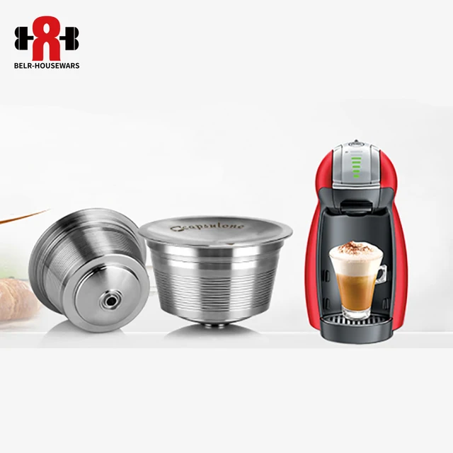 Special Offers STAINLESS STEEL Metal capsule Compatible for  nescafe dolce gusto Machine Refillable Reusable capsule /gift coffee cafe 