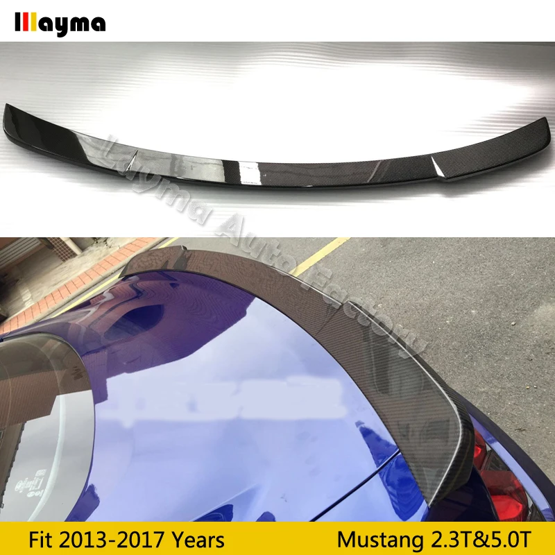 Roush Style Carbon Fiber rear trunk spoiler For Ford Mustang 2.3 5.0 2 Door Coupe 2015 2016 2017