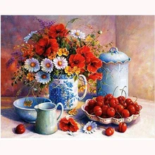 YIKEE Natureza Flores Home Decor Resina Broca de Diamante Mosaico Mosaico DIY Diamante Bordados Flores h1280