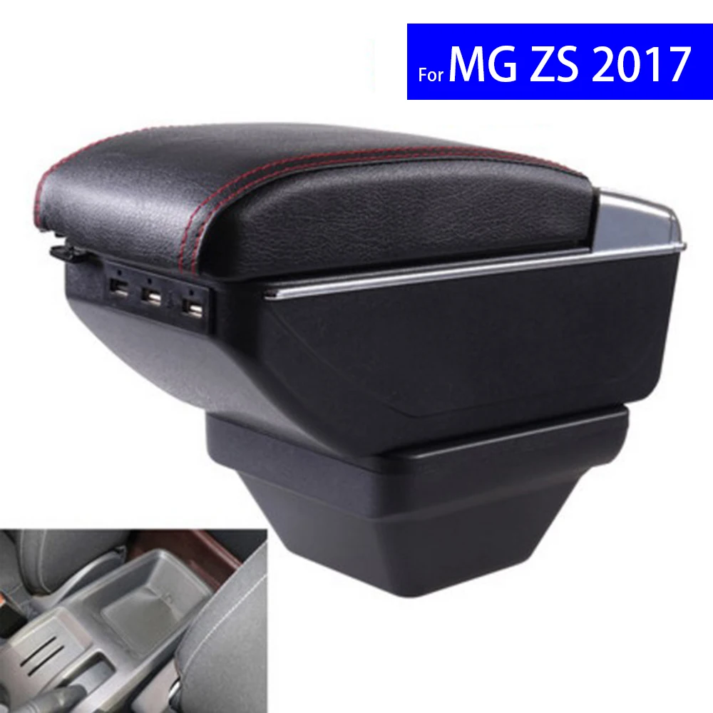 Leather Car Interior Parts Center Console Armrest Box for MG ZS 2017